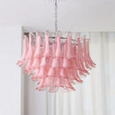 Axyaa Glass Petal Chandelier: Modern Luxury Pendant for Dining Living Bedroom