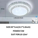 Axyaa Diamond LED Ceiling Light: White/Warm Light for Modern Home Decor