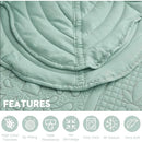 Axyaa King Size Reversible Bedspread Set - Lightweight with Real Stitching