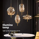 Axyaa Luxury LED Bedside Chandelier - Modern Art Glass Small Light