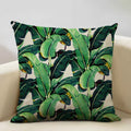 Axyaa Leaf Cushion Cover: Soft Linen Pillowcase 45x45cm