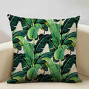 Axyaa Leaf Cushion Cover: Soft Linen Pillowcase 45x45cm
