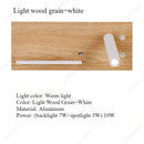 Axyaa Wood Grain LED Bedside Lamp with Wireless Charging