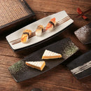 Axyaa Sushi Plate Set Ceramic Tableware BBQ Dim Sum Creative Strip Dish