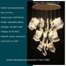 Axyaa Acrylic Leaf LED Chandelier Dimmable Light for Luxury Living Room Home Decor