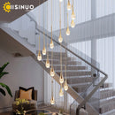 Axyaa Luxury Crystal Staircase Chandelier for Living Room Home Decoration