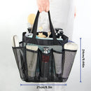 Axyaa Mesh Shower Caddy with 8 Pockets and 2 Handles - Portable Bathroom Tote Bag