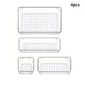 Axyaa Transparent Drawer Storage Box: Kitchen Tableware Cosmetics Organizer