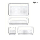 Axyaa Transparent Drawer Storage Box: Kitchen Tableware Cosmetics Organizer