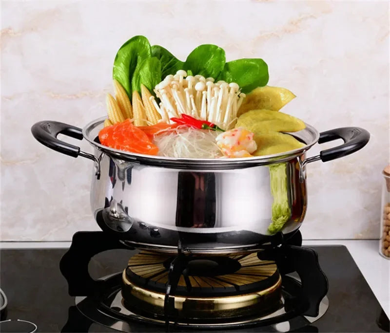 Axya Stainless Steel Double Bottom Soup Pot Multi-Purpose Cookware