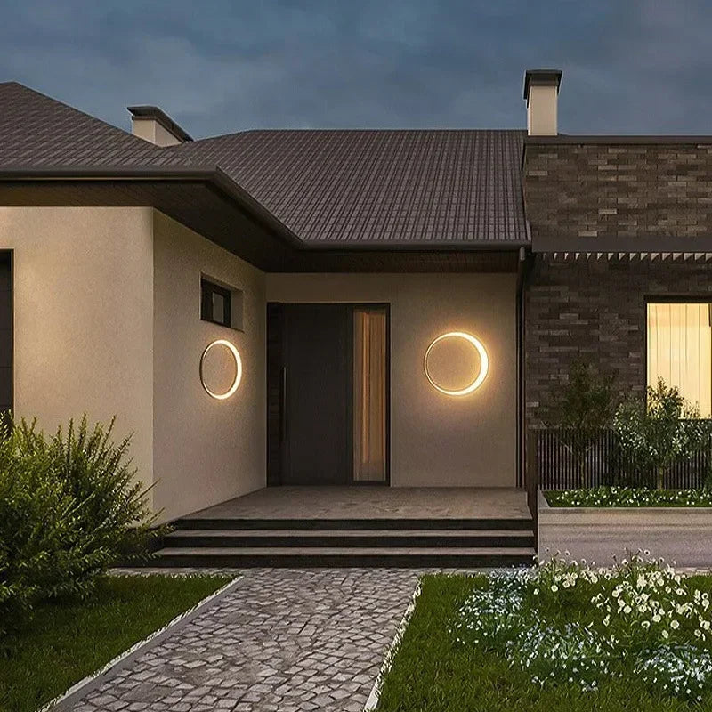Axyaa Waterproof Moon Wall Lamp for Outdoor and Garden Decor