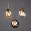 Axyaa Modern Golden Ring Glass Pendant Light Fixture