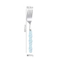 Axyaa Pearl Byen Ceramic Handle Cutlery Spoon Fork Set