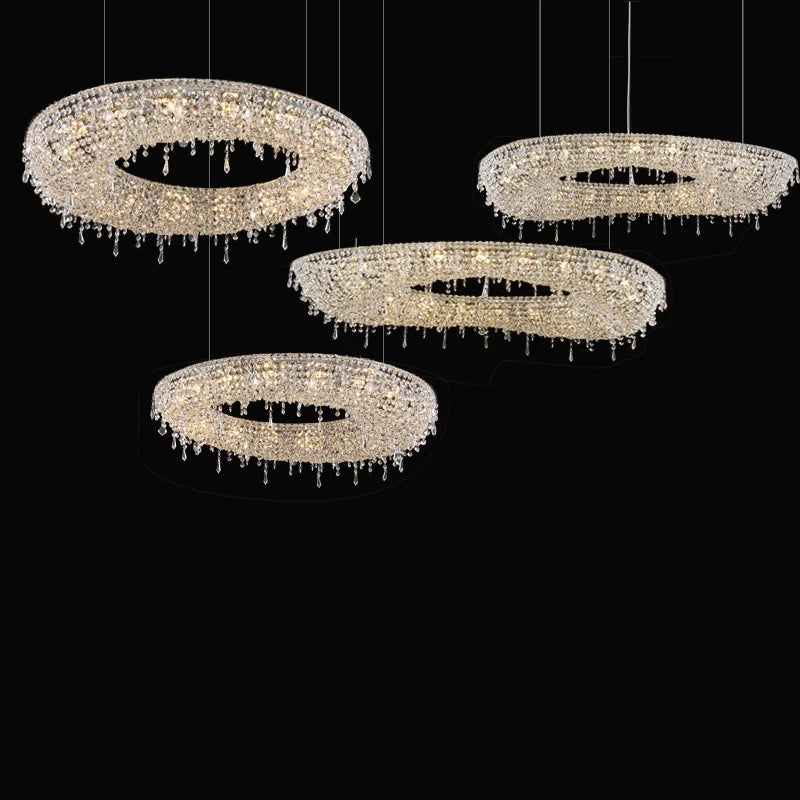 Axyaa Bird Nest Crystal Pendant Chandelier - Modern Hall Hotel Lighting