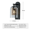 Axyaa Luxury Double Glass Wall Lamp: Modern Nordic Design for Home, Restaurant, or Staircase