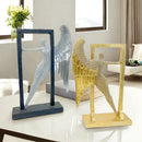 Modern minimalist resin angel picture frame decoration, high-end Axyaa home decor for living room.