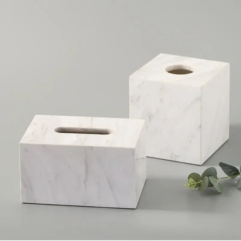 Axya Marble Tissue Box - Elegant Home and Hotel Decor