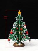 Mini Wooden Christmas Tree Ornament Set | Axyaa Festive Table Decor & Centerpiece