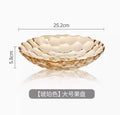 Axyaa Modern Living Room Fruit Plate Glass Plate Creative Home Snacks Firm Fruit Plate
