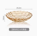 Axyaa Modern Living Room Fruit Plate Glass Plate Creative Home Snacks Firm Fruit Plate