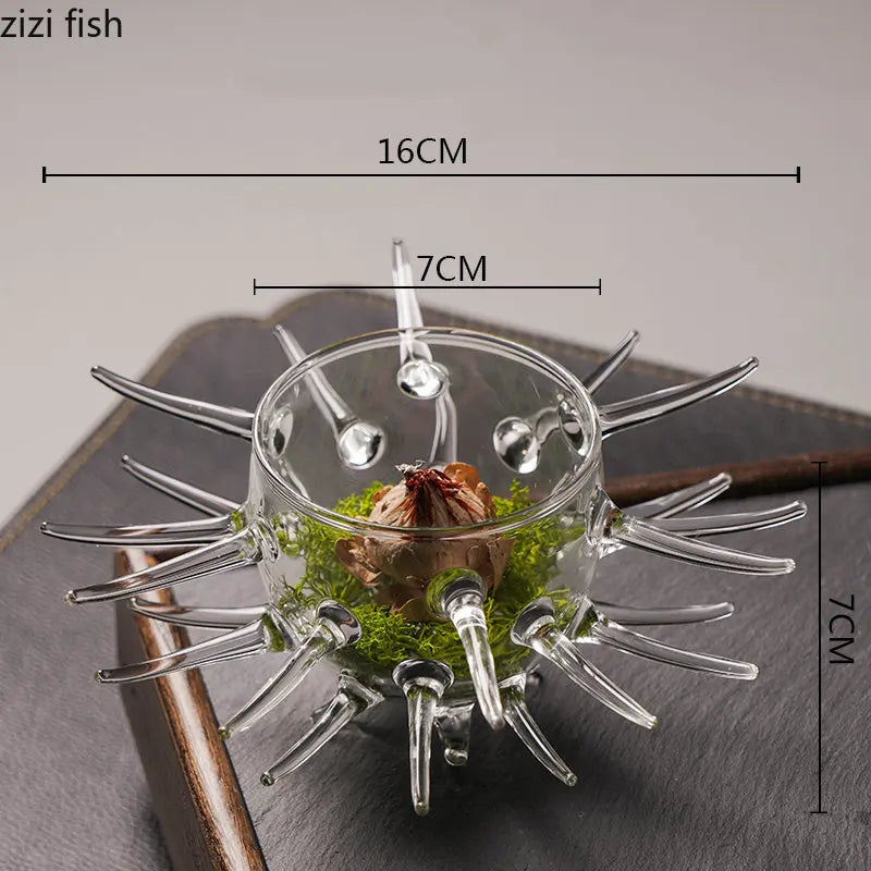 Axya Glass Urchin Dim Sum Bowl Set - Restaurant Quality Seafood-Themed Tableware