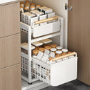 Axyaa Under Sink Organizer Rack with Sliding Drawer Shelf for Bathroom Layered Storage