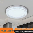 Axyaa Modern Crystal LED Ceiling Lamp for Bedroom Living Room 18W-48W