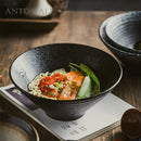 Axya™ Ramen Bowl: Japanese Ceramic Noodle Soup Rice Salad Tableware Bowl