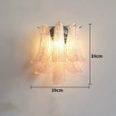 Axyaa Murano Glass Petal Wall Lamp - French Style Lighting for Home Decor