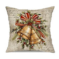 Axyaa Christmas Holiday Pillow Covers 18x18inch Retro Winter Decor for Home