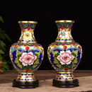 Axyaa Cloisonné Vases: Handmade Enamel Floral Decor Antique Chinese Porcelain Collectibles