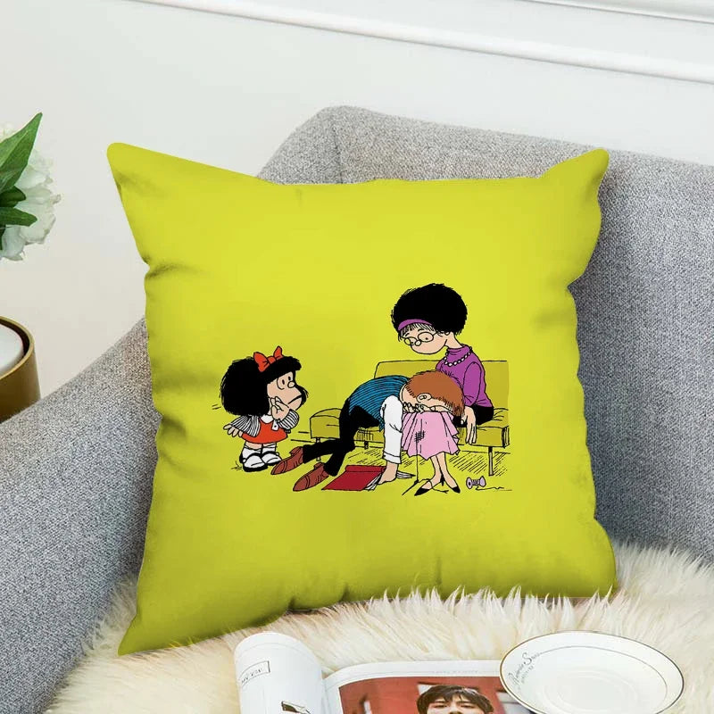 Axyaa 45x45 Short Plush Cushion Cover for Bed, Sofa, Car - 45*45 Throw