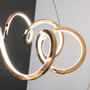 Axyaa Modern Rose Gold Pendant Chandeliers for Dining Room Ceiling Lighting