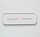 Axyaa 14" Rock Grain Rectangular Ceramic Sushi Plate - Black & White