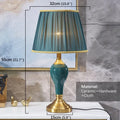 Axyaa Ceramic Table Lamp: Contemporary American Style for Living Room, Bedroom, Hotel Decor