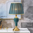 Axyaa Ceramic Table Lamp: Contemporary American Style for Living Room, Bedroom, Hotel Decor