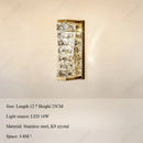 Axyaa LED Crystal Wall Lamp for Living Room Bedroom Decor