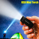 Axyaa Rechargeable Waterproof Mini Keychain Light LED Flashlight