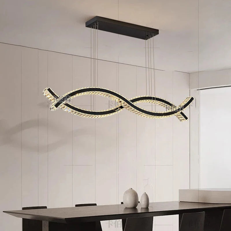Axyaa Ring LED Pendant Chandeliers for Modern Living and Dining Rooms