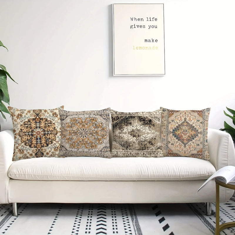 Axyaa Ethnic Style Pillowcase for Home Sofa and Bedroom Decor