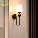Axyaa Copper Glass LED Wall Lamp - Luxury Minimalist Black/Gold Lustre Sconces for Living Room