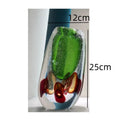 Axyaa Crystal Flower Vase: Bubble Glass Desktop Decoration for Dried or Hydroponic Flowers