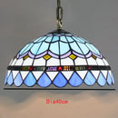 Axyaa Vintage Tiffany Glass Chandelier Restaurant Lantern