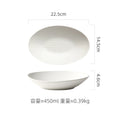 Axyaa Stone Pattern Ceramic Oval Salad Plate Fish Plate Soup Pasta Dish Tableware