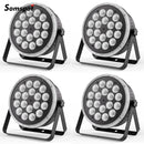 Axyaa 4PCS RGBW Par Light 18LEDs DJ Party Stage Lights Disco Wedding Club