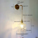 Axyaa Crystal Copper Wall Sconce LED Light for Home Decor and Lighting