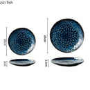 Axya Ceramic Dinner Plate Set for Retro-Fusion Dining Experience