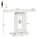 Axyaa 40" Modern Console Table with Pendulum Base, Contemporary Wood Accent Table