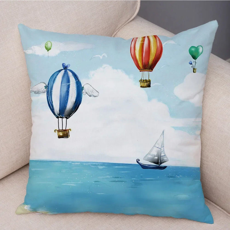 Axyaa Cartoon Design Pillowcase for Children's Room, Sofa, Home Decoration 45*45cm