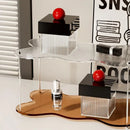 Acrylic Cotton Ball & Swab Holder by Axyaa - Vanity Organizer Canister Jar